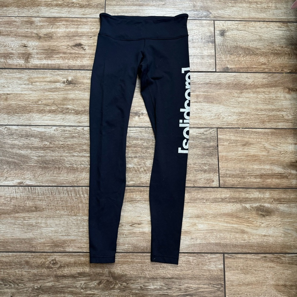 Solidcore Lululemon Wunder Under: Black Leggings, Size 8